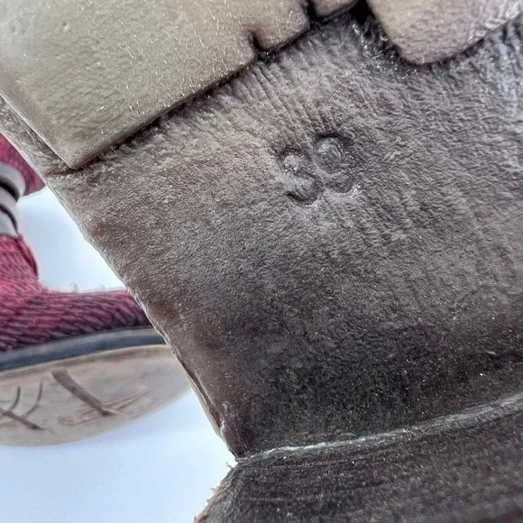 A.S.98 Airstep Avant Garde leather ankle boots red burgundy‎ maroon - Picture 10 of 13